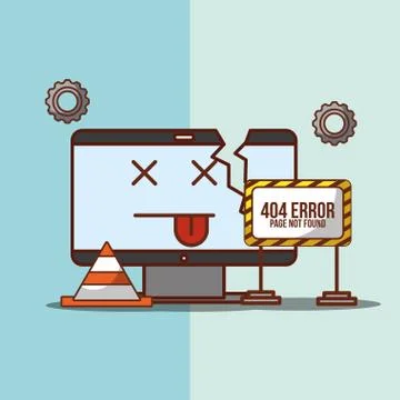 404 error page not found Illustrazione stock