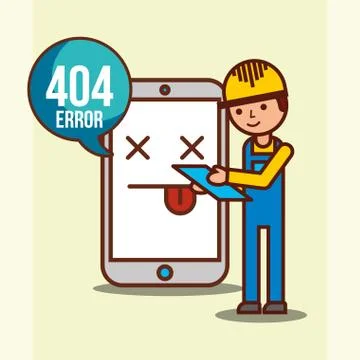 404 error page not found Illustrazione stock