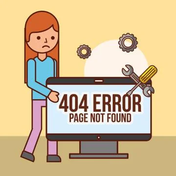 404 error page not found Stock Illustration