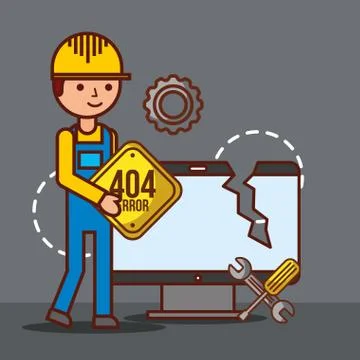 404 error page not found Stock Illustration