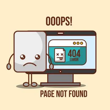 404 error page not found Stock Illustration