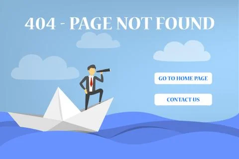 404 error page not found banner for website Stock Illustration