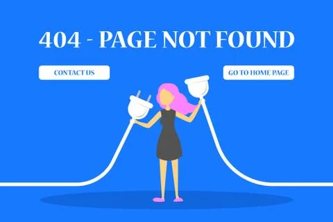 404 error page not found banner for website Stock Illustration