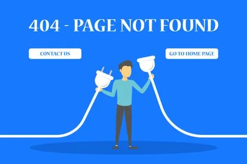 404 error page not found banner for website Illustrazione stock