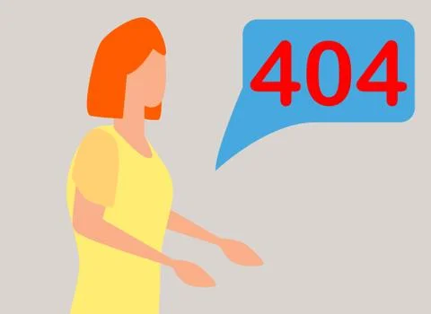 404 error page not found concept illustration of people using laptops having  Stock-Illustration