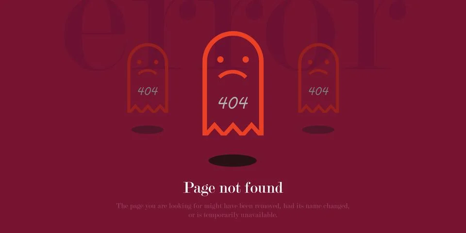 404 Error Page Not Found Design Template Stock-Illustration