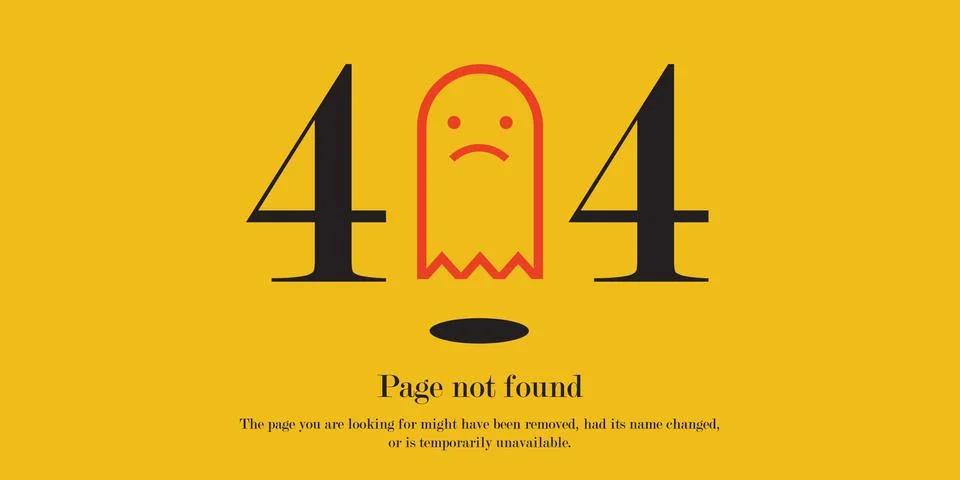 404 Error Page Not Found Design Template Stock Illustration