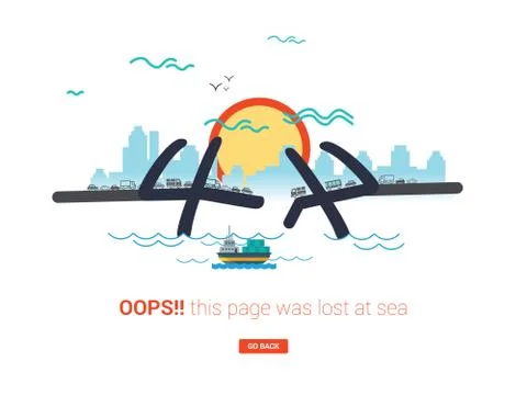 404 Error Page Not Found Design Template Stock-Illustration
