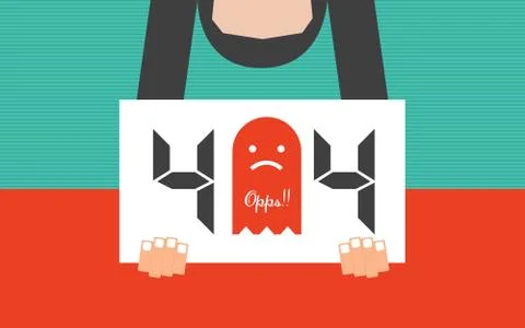 404 Error Page Not Found Design Template Stock-Illustration