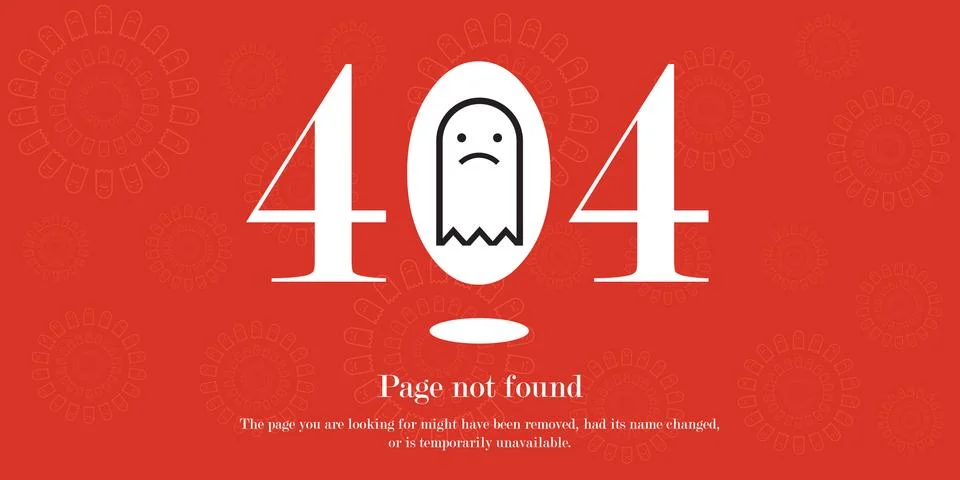 404 Error Page Not Found Design Template Stock-Illustration