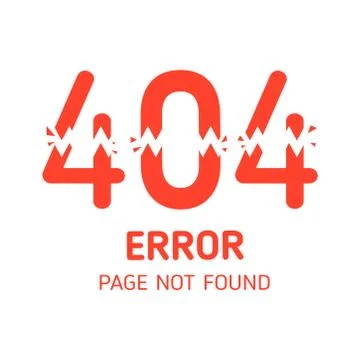 404  error page not found lacking with white background  design template for  Stock Illustration