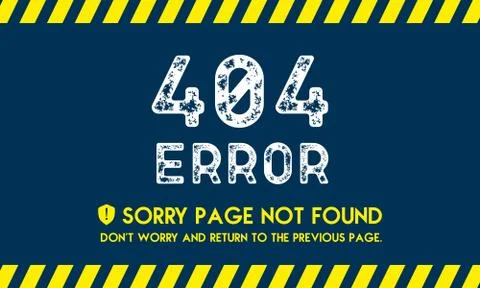 404 error, page not found in grunge style made of vector offroad tire prints Stock Illustration