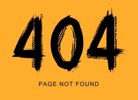 404 error, page not found in grunge style,vector Stock Illustration
