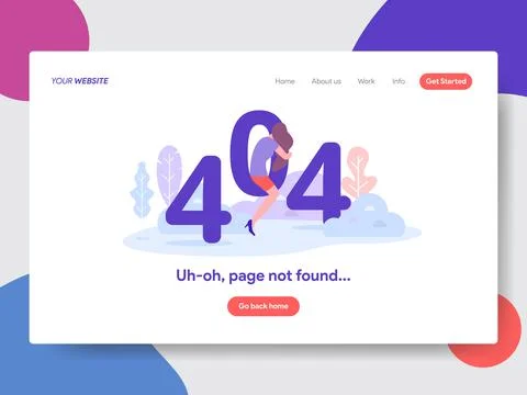 404 Error Page Not Found Illustration Illustrazione stock