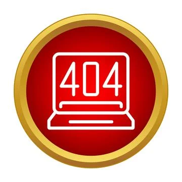 404 error page not found on laptop screen Stock Illustration