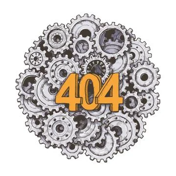 404 error page vector template for website. Illustrazione stock