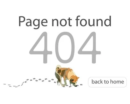 404 error page vector template for website. Illustration of page 404. Stock Illustration