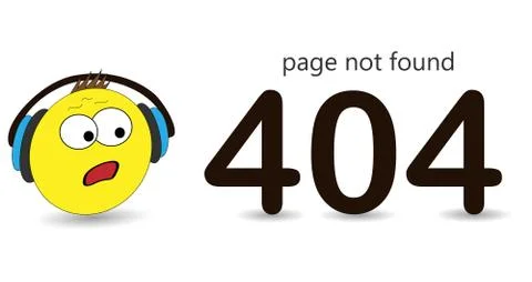 404 error page vector template for website. Surprised emotion, huh emotion. C Stockillustratie