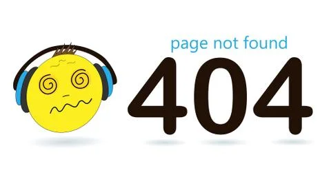404 error page vector template for website. Crazy emotion, dizzy emotion. Car Stockillustratie