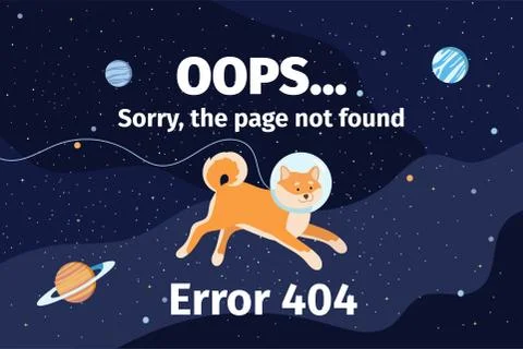 404 error page vector template for website. Page not found. Stock Illustration