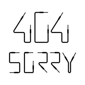 404 error page from wires with connectors Stock Illustration