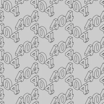 404 error pattern seamless. there is no such page on internet background. S.. Stock Illustration