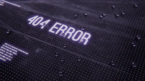 404 Error - rainy glass title video animation Stock Footage 218370442