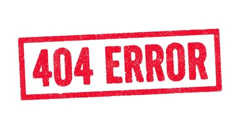404 Error red ink stamp Illustrazione stock