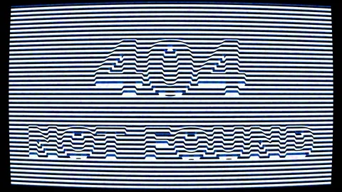 404 Error Seamless Loop Revealing Title Stock Footage 125735462