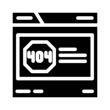 404 error seo glyph icon vector illustration 스톡 일러스트