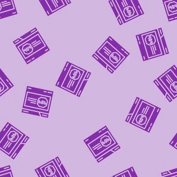 404 error seo glyph vector seamless pattern Stock Illustration