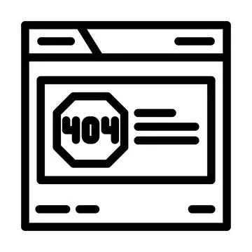 404 error seo line icon vector illustration Stockillustratie