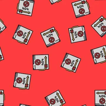 404 error seo vector seamless pattern Ilustración de archivo