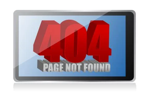 404 error on a tablet Stock-Illustration
