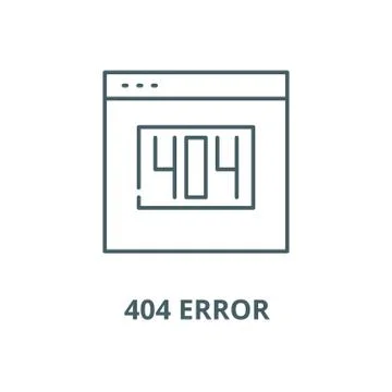 404 error vector line icon, linear concept, outline sign, symbol 스톡 일러스트