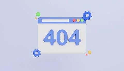 404 error webpage on computer screen, Page not found 404 design concept Illustrazione stock