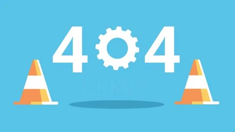 404 error on website page not found server error animation Stock Footage 241837053