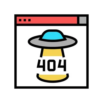 404 internet web page error color icon vector illustration 스톡 일러스트