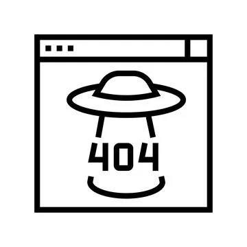 404 internet web page error line icon vector illustration Stock Illustration