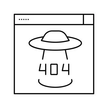 404 internet web page error line icon vector illustration Stock Illustration