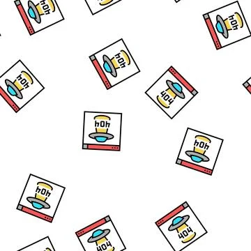 404 internet web page error vector seamless pattern 스톡 일러스트