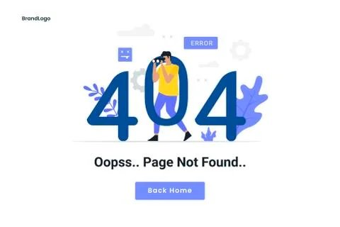 404 maintenance error landing page illustration Stock Illustration