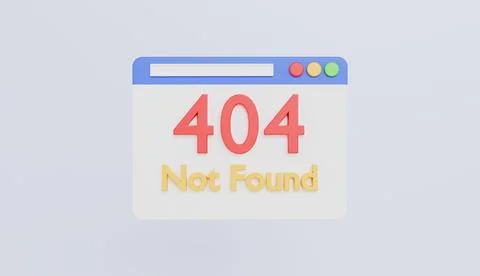 404 Not Found 3d Illustration Icon Illustrazione stock