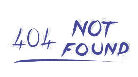 404 Not Found Error code. Hand writing template background Stock Illustration