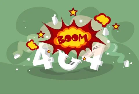 404 Not Found Error Message Internet Connection Problem Concept Banner Stock Illustration