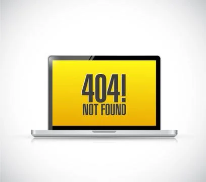 404 not found message on a computer. illustration 스톡 일러스트