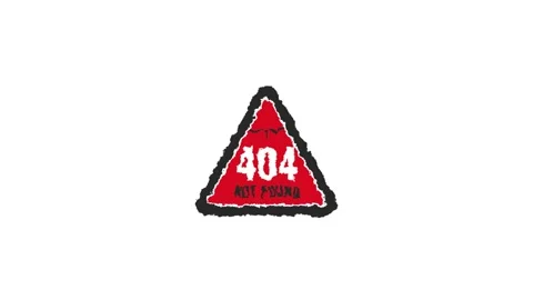 404 Not Found Warning Triangle Animation Stock Footage 340253921