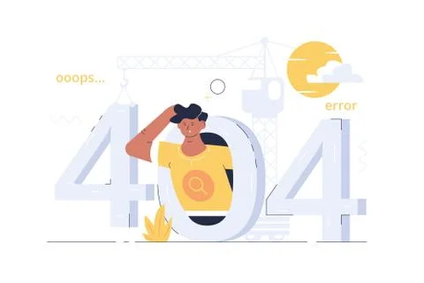 404 ooops error Stock Illustration