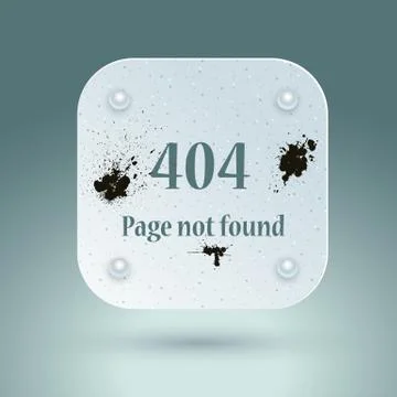 404 Page Concept for web-design, user interfaces, etc Stock Illustration
