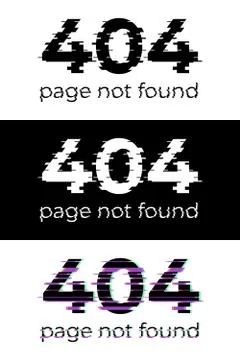 404 page not found concept set. Vector design elements. Illustrazione stock